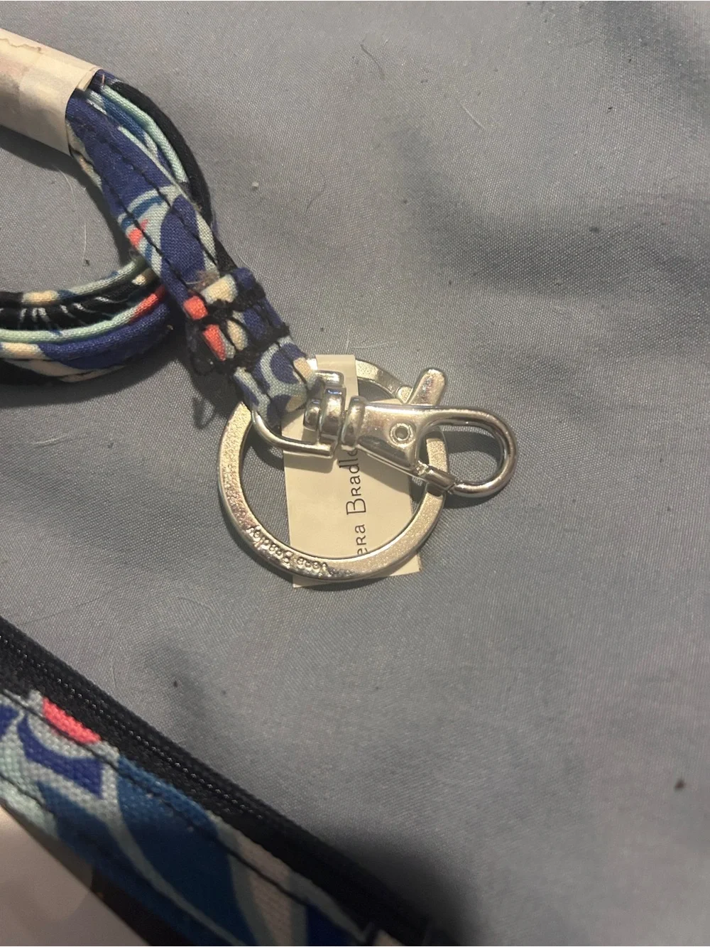 Vera Bradley Navy  Floral Lanyard ID Pouch and lanyard set 
Lotus Flowers Swirl - Picture 4 of 5